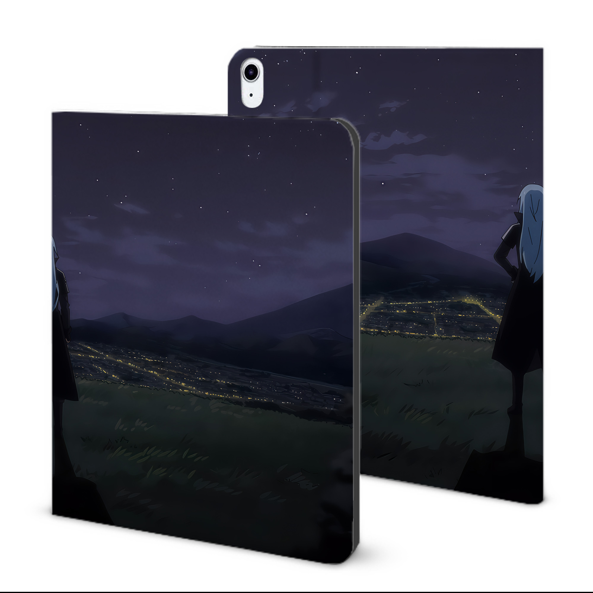 （画像用） 転スラ Regarding Reincarnated to Slime IPad ケース ブック型 PUレザー TPU 耐衝撃 軽量 薄型 ペン収納なし 全面保護 IPad 各モデル対応
